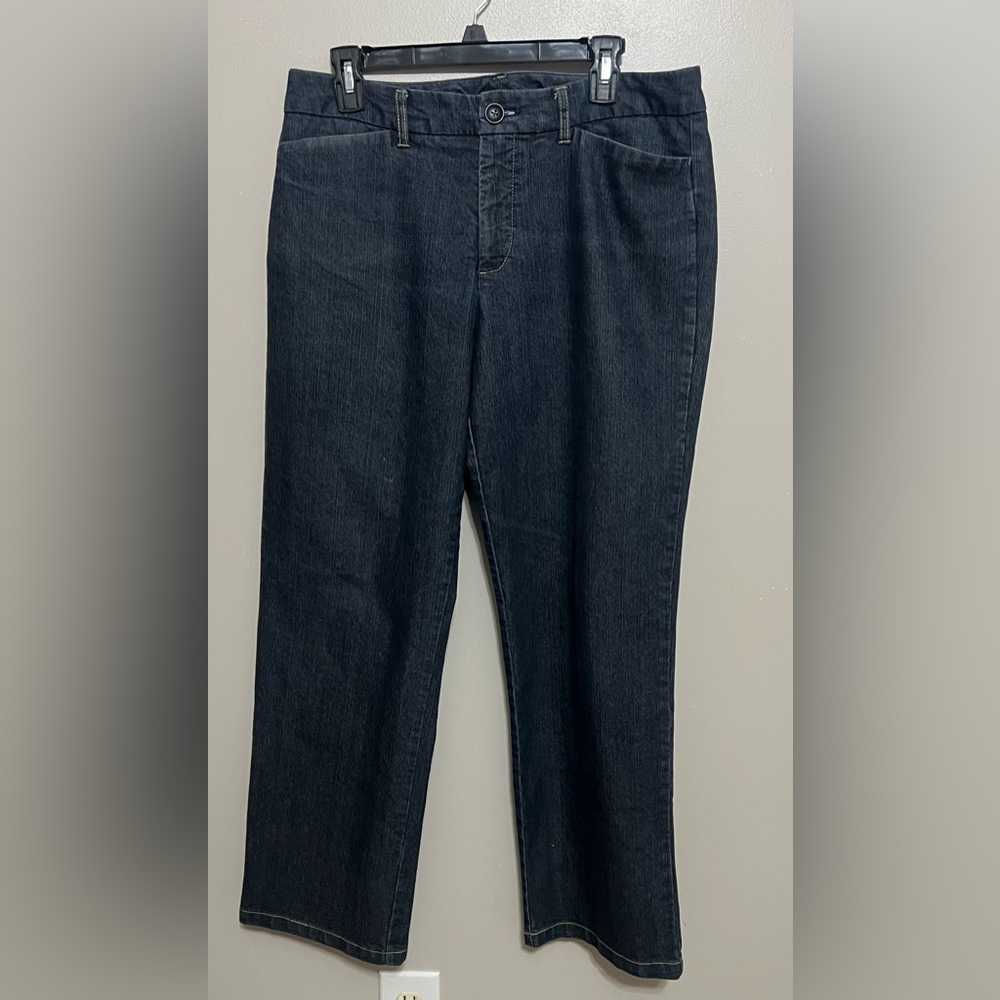 Kim Rogers Dark Wash Dressy Jeans Straight Leg Size 12 Petite